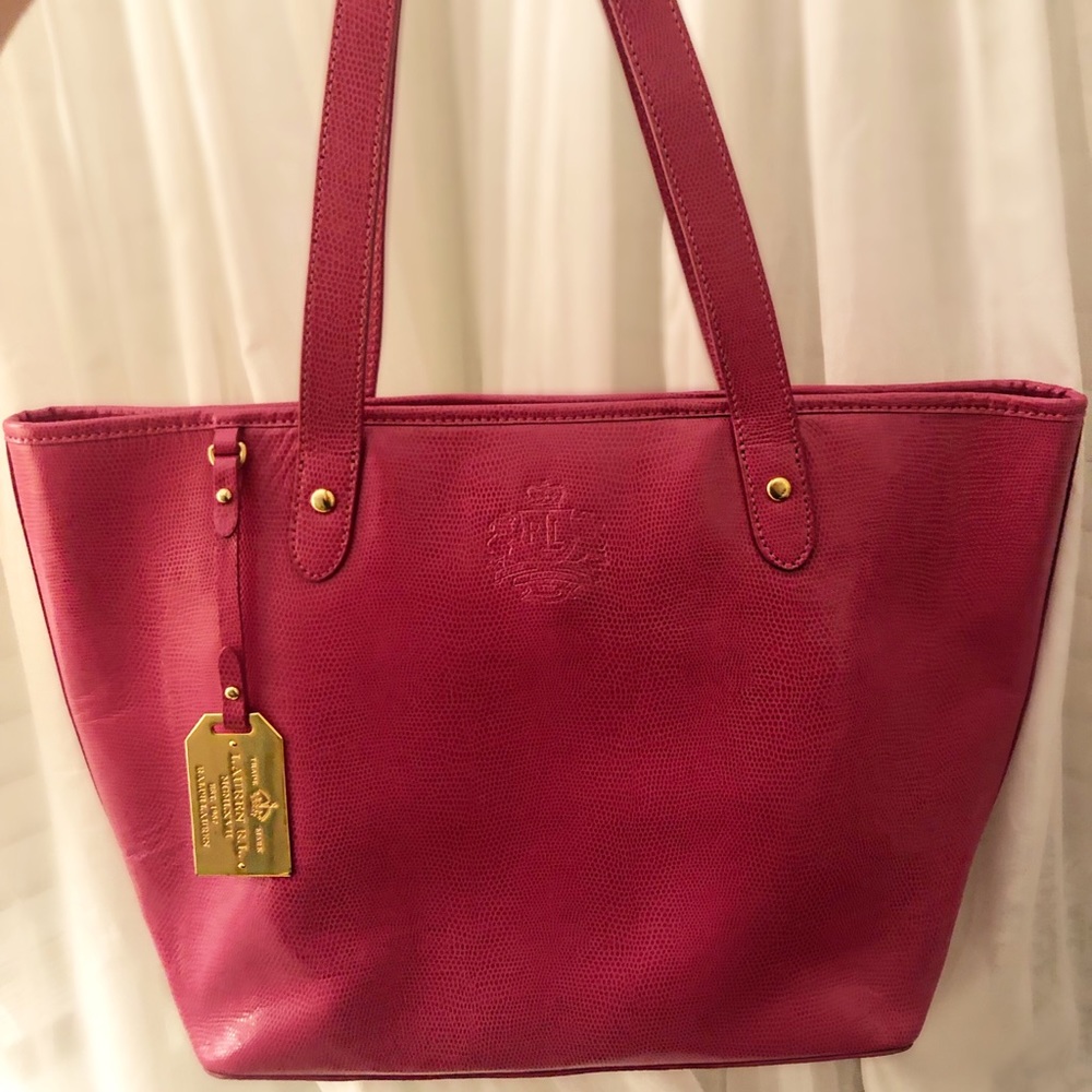 RALPH LAUREN HOT PINK TOTE BAG